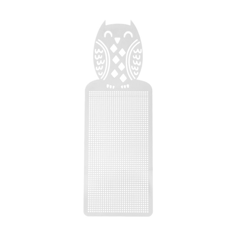 Marcapáginas de punto de cruz dorada y plata de Metal para manualidades de costura artesanal, Kit de punto de cruz con cuentas: Owl Silver