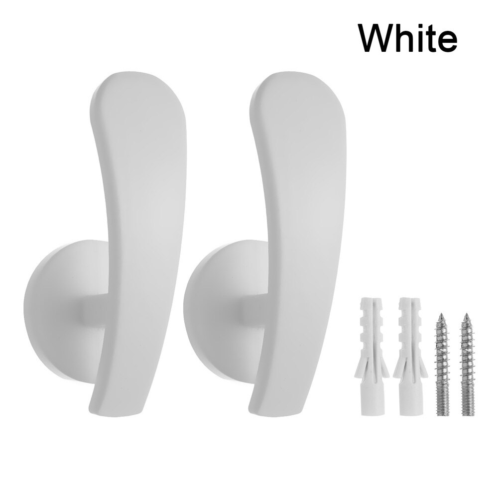 2 Pcs Wall Mounted Metal Curtain Holder Hooks Holdback Decorative Drapery Curtain Hanger Polyester Modern Accessoires Home Decor: white