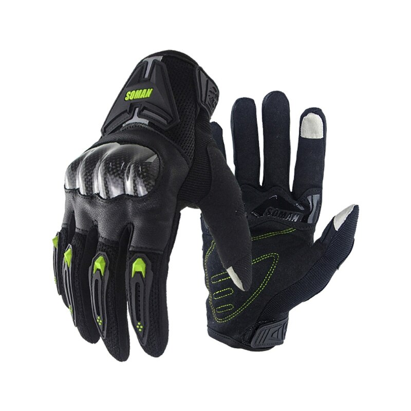 Motorcycle Gloves Carbon Fiber Motorbike Biker Racing Riding Moto Gloves Screen R2LC