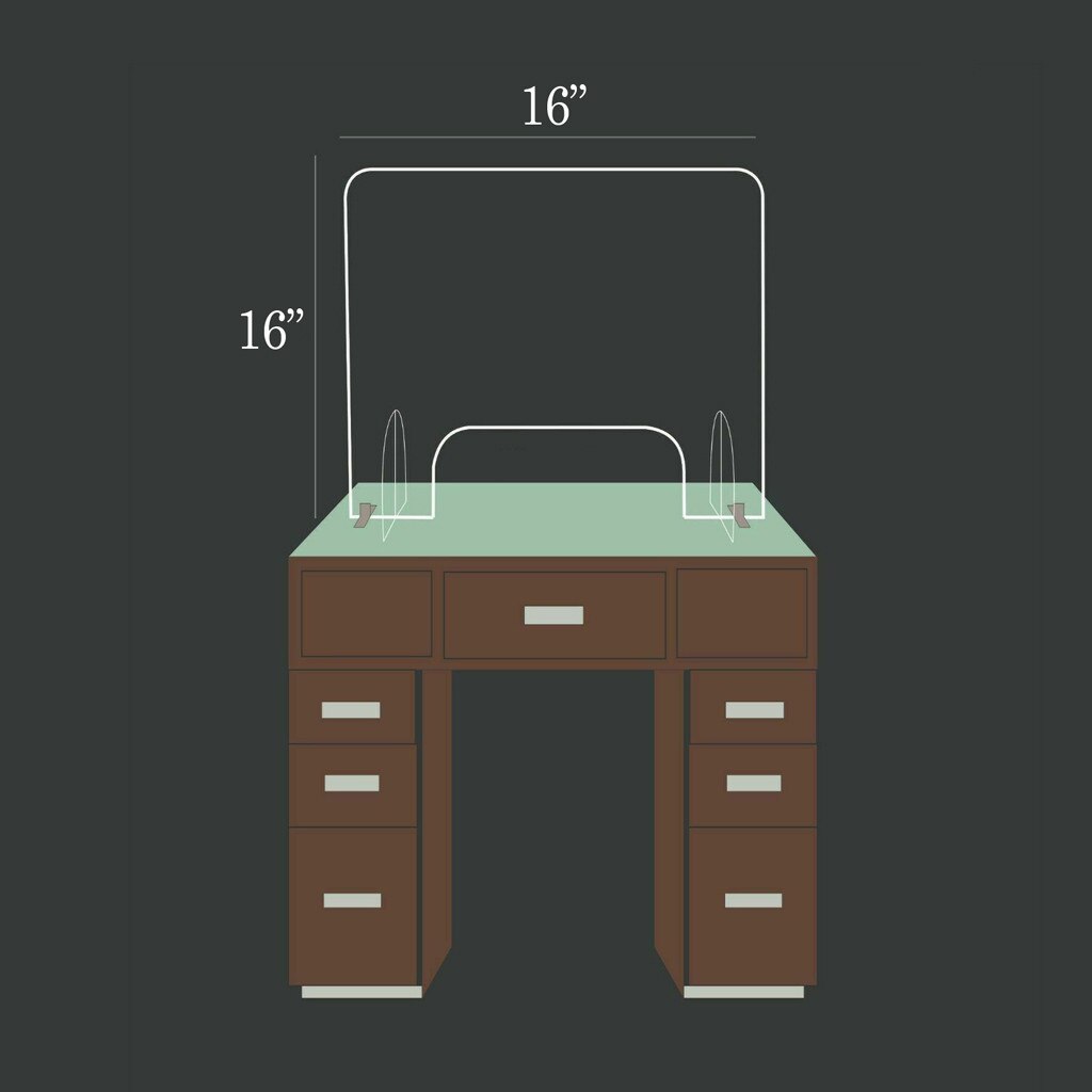 Sales Acrylic Sneeze Guard Shield Protection Safety Counter for Restaurant Top 40x40cm Plastic Support Structure Cn(origin)