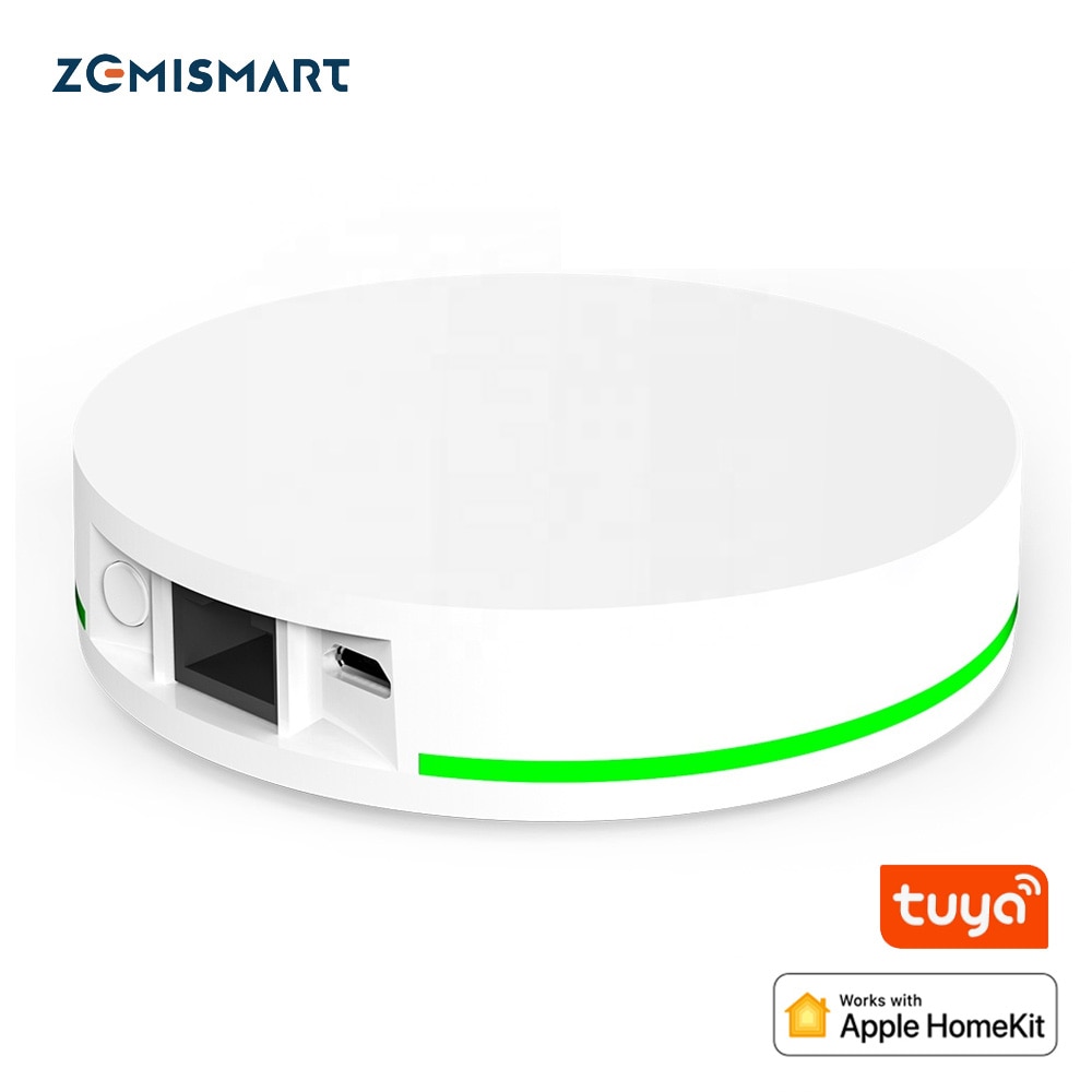 ZemiSmart Zigbee Hub Work with Apple HomeKit Home App Linkage Tuya Smart Devices Home Siri Homepod Bridge Voice Control