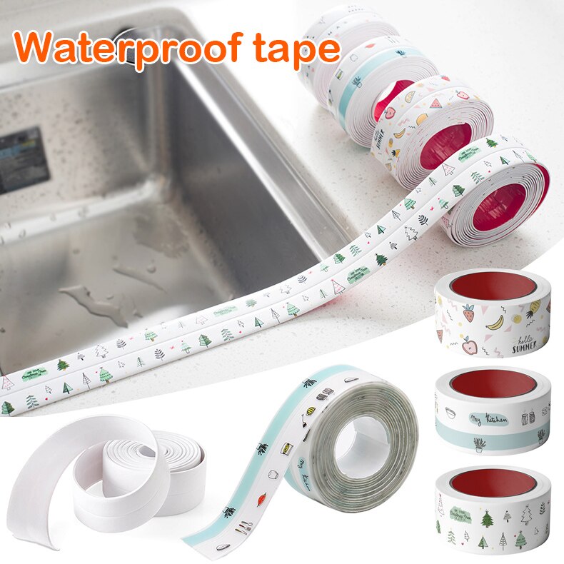 1 Roll Sealing Tape Waterproof Tape PVC Acrylic Material Kitchen Bathroom Wall Adhesive Crack Repair Tape 320cm THIN889