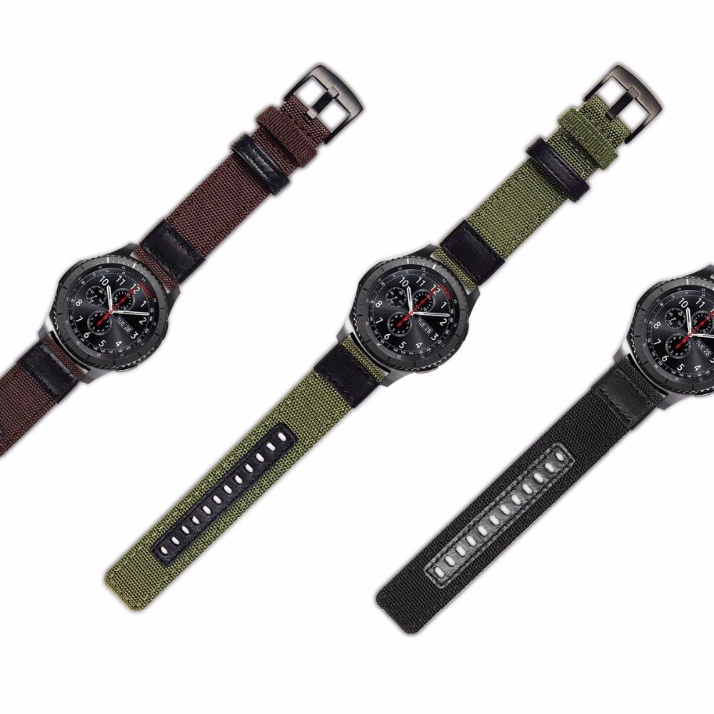 Correa de cuero y nailon para Huawei Watch GT 2 Pro, pulsera inteligente para Samsung Galaxy Watch 3, accesorios de reloj de 45mm