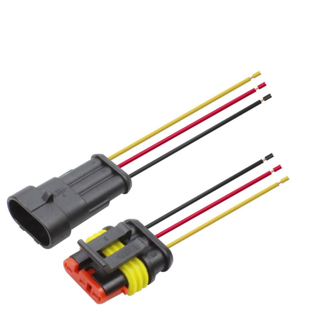 Wire Harness Female 1P 2P 3P 4P 5P 1 2 3 4 5 6 Way Connector Cable Electrical Connector Plug Adapter Wire Auto Wire Connector: Dark Grey