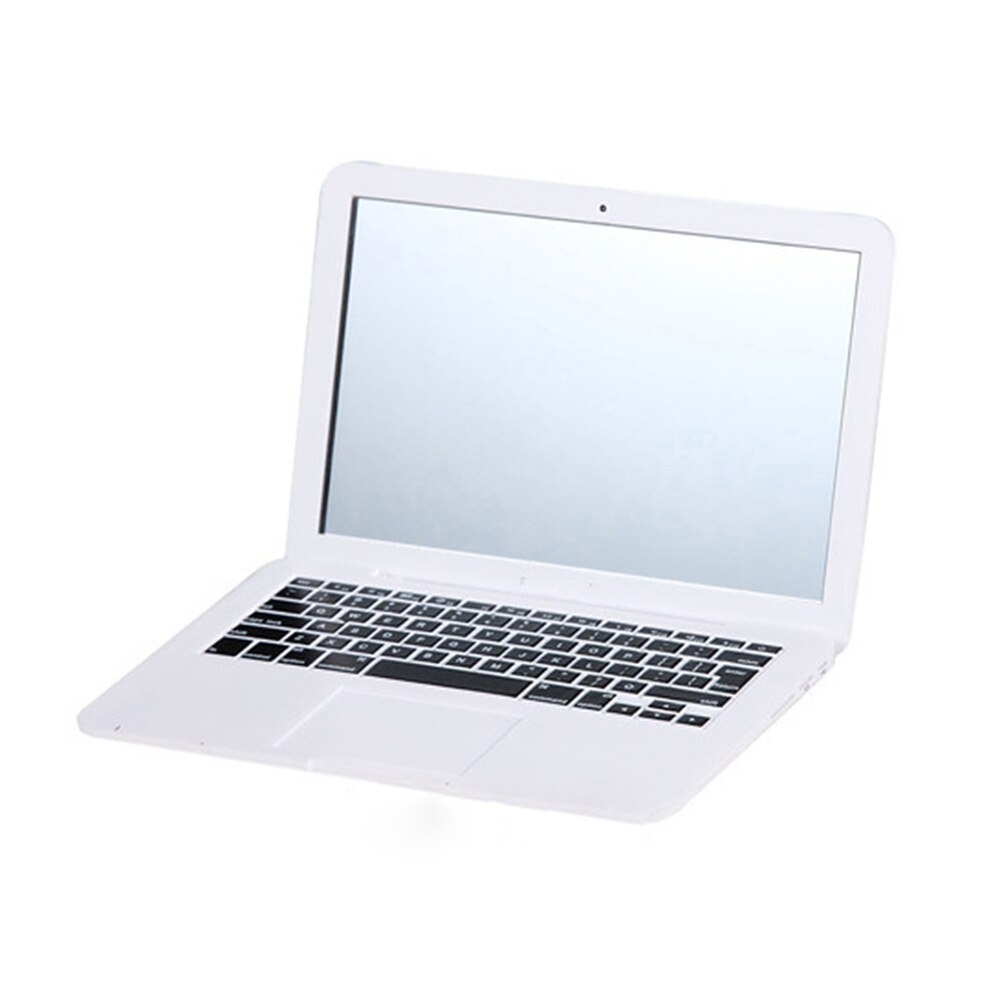 Mädchen-spielzeug: tragbarer Mini-schminkspiegel in laptopform, Ideal zum spielen und entspannen.: Weiß