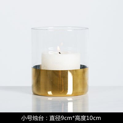 Oro nórdico moderno soportes para Velas de boda vela de jardín de al aire libre Porta Velas hogar Decoración BW50ZT: style1