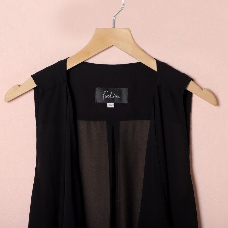 Camiseta sin mangas informal de gasa para mujer, Rebeca de estilo coreano sin mangas, chaqueta lisa, blusa para mujer, novedad de verano