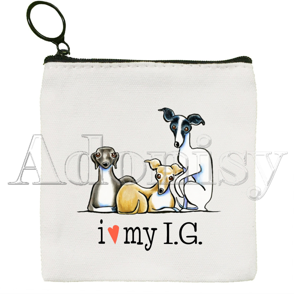 Greyhound Hund Mini Mädchen Geldbörse Kleine Brieftasche Frauen Zipper Leinwand Monedero Para Mujer Monedas Tarjetas Pequeno Tasche: V