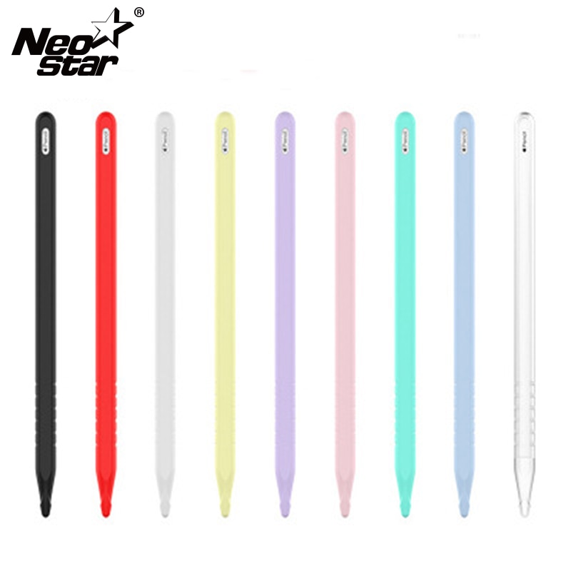 Draagbare Zachte Siliconen Stylus Pen Voor Apple Potlood 2 Case Voor Ipad Pro Tablet Touch Pen Beschermhoes Cover Kleurrijke pouch