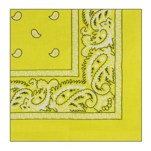 Hip hop bandana mand kvinder udendørs pandebånd hårbånd håndled wraps hår tørklæder paisley tørklæde hår tilbehør: Gul