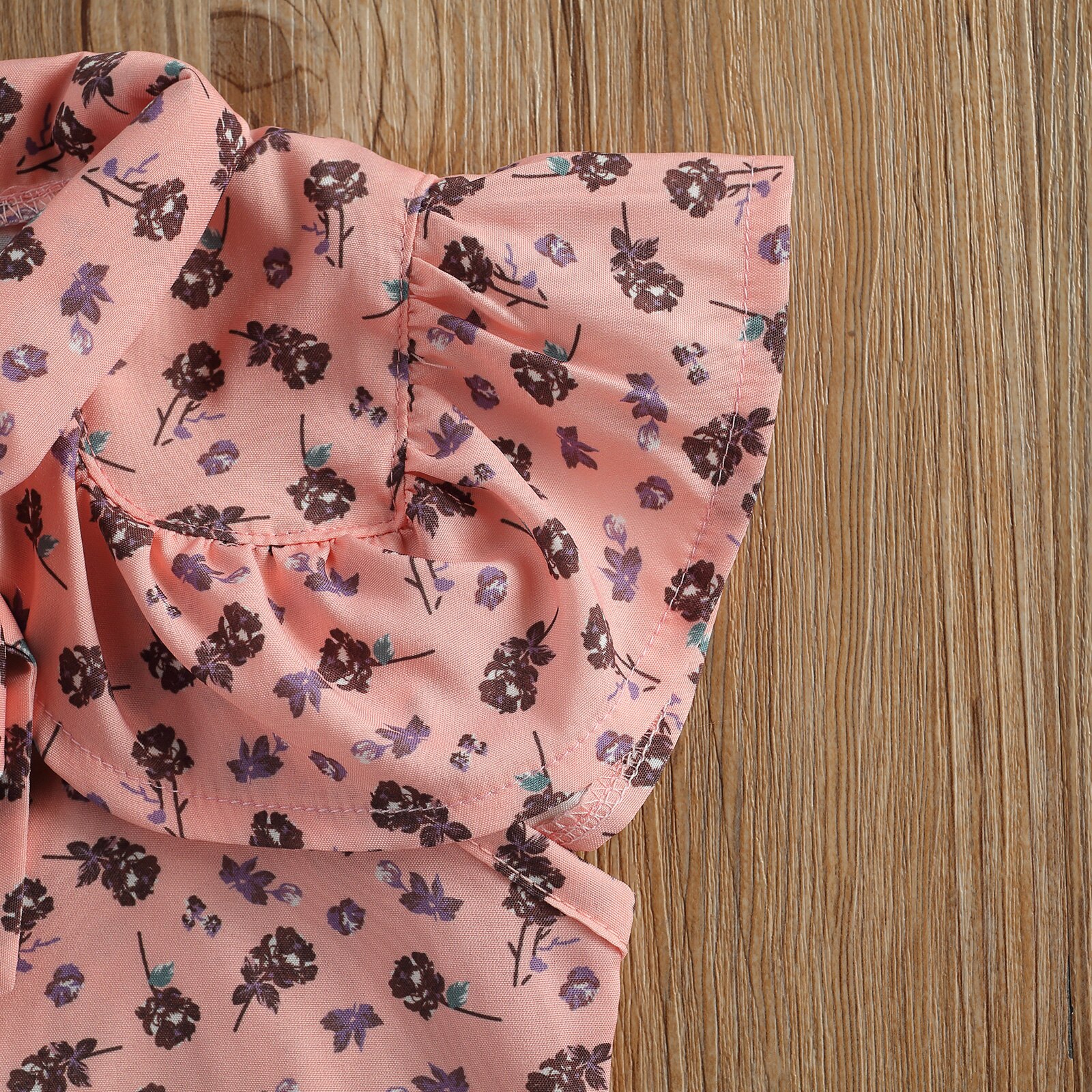 1-6Y Fashion Set di abbigliamento per bambini camicie per bambini con stampa floreale top pantaloncini con fiocco abito Set di vestiti per bambini estivi
