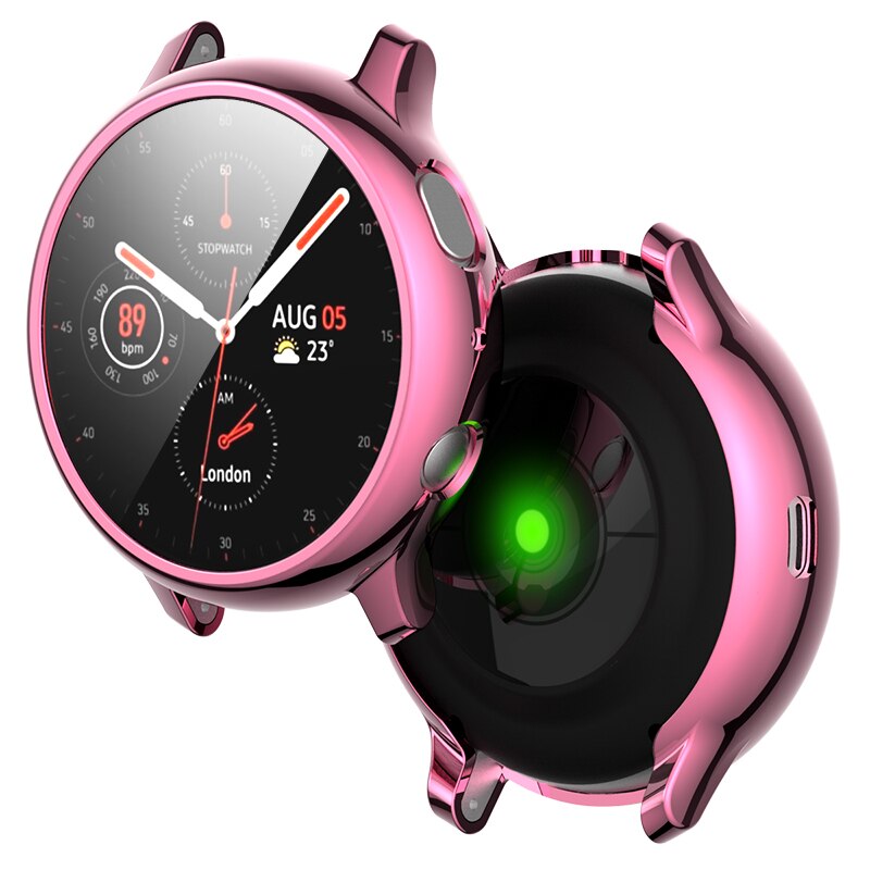 Coque HD et coque de Protection pour Samsung Galaxy Watch, pour Active 1 2 44/40mm, Protection Active1 2 44/40mm: Pink / For Active 1