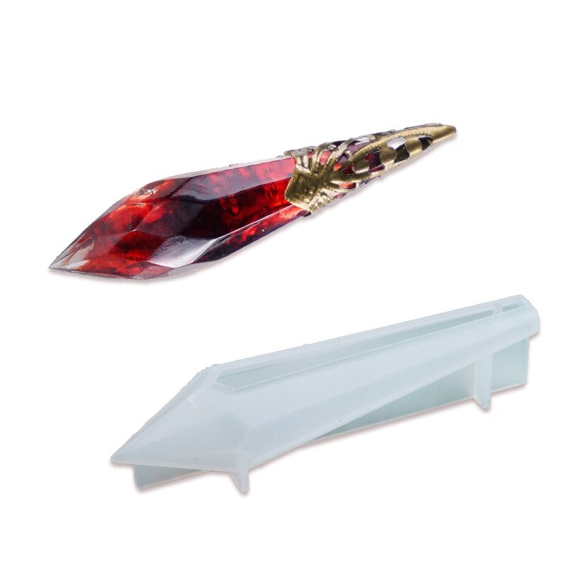 SNASAN Crystal pendulum wisiorek z otworem silikonowe formy narzędzie jubilerskie żywica epoksydowa UV formy suszony kwiat żywica dekoracyjne rzemiosło