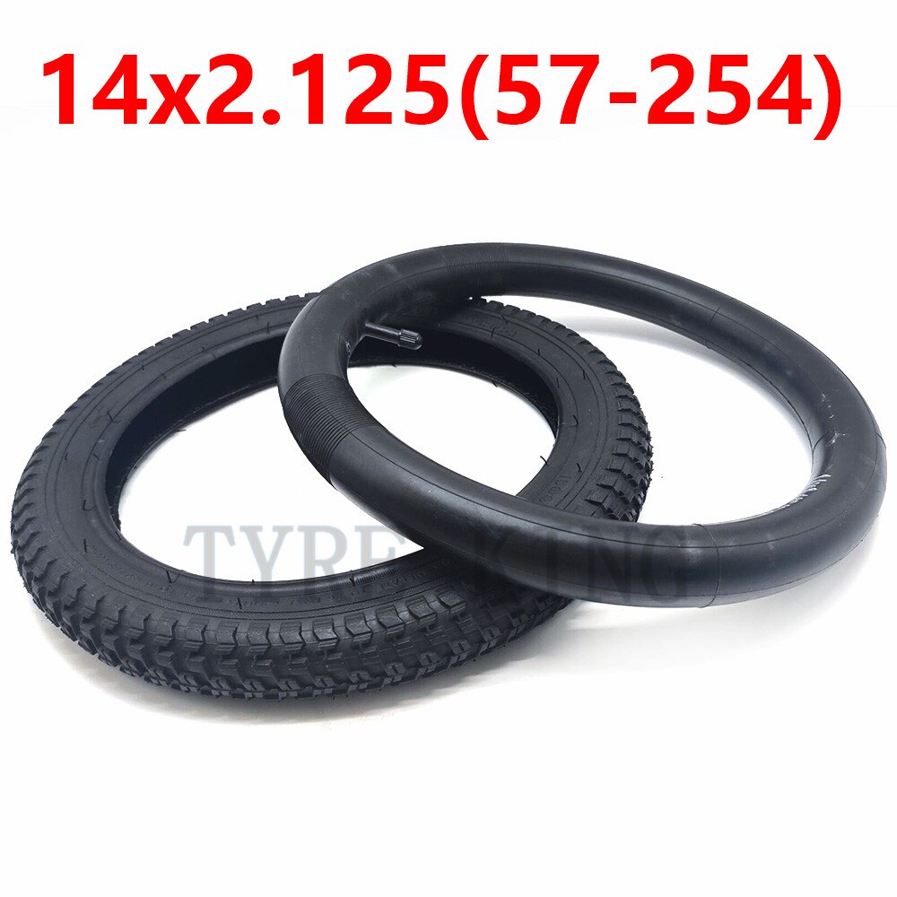 14 Inch 14x2.125(57-254) Inner and Outer Tyre 14x2.125 Pneumatic Wheel Tire for Children Bicycle/Bike Accessories