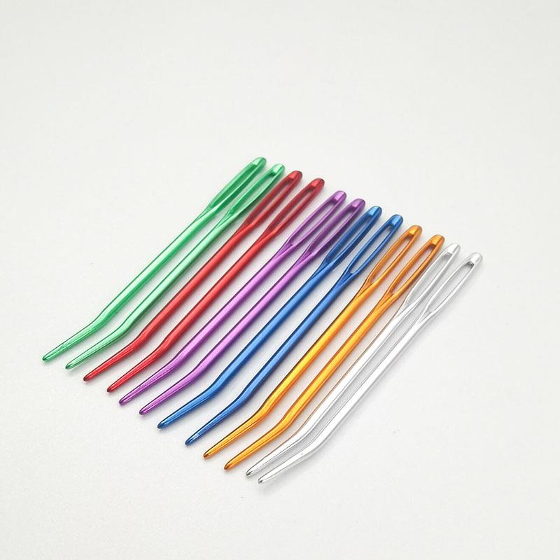 2PCS Large Eye Blunt Sewing Needles Cross Stitch Knitting Needle Handmade Leather Embroidery Thread Needle Sewing Accessories