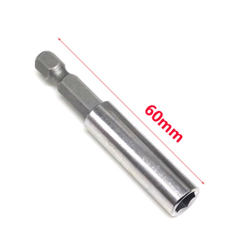 60/100/150/200mm sekskantstang skaft langt håndtak skrutrekker spissholder hurtigskift håndverktøy stikkontakt forlengelsesbits: 60mm