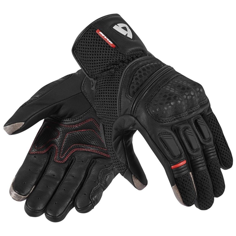 Revit Vuil 2 Heren Motorhandschoenen Leer/Stof Touring-Zwart Lederen Handschoenen