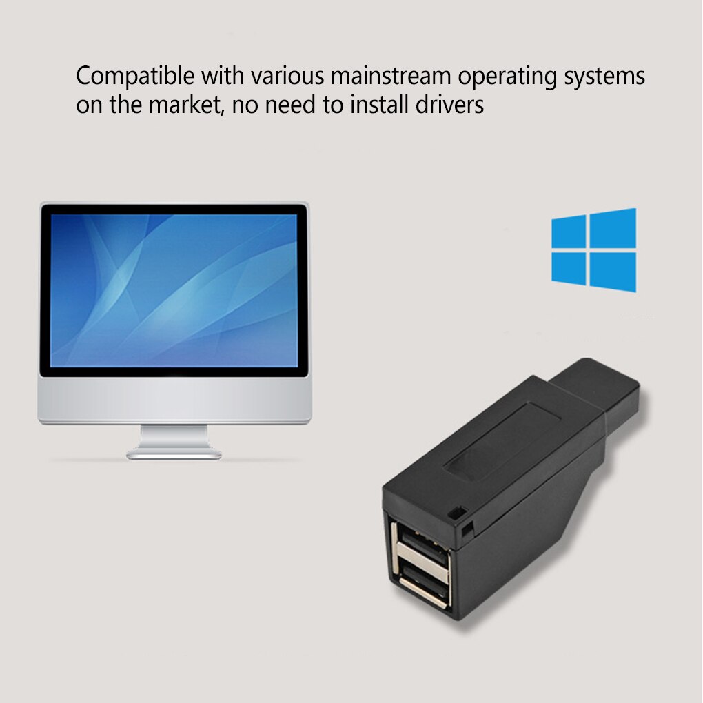 Universal Mini 3 Ports USB 2.0/3.0 Hub Laptop PC High Data Transmission Speed USB Splitter Adapter Multi-port USB Hub