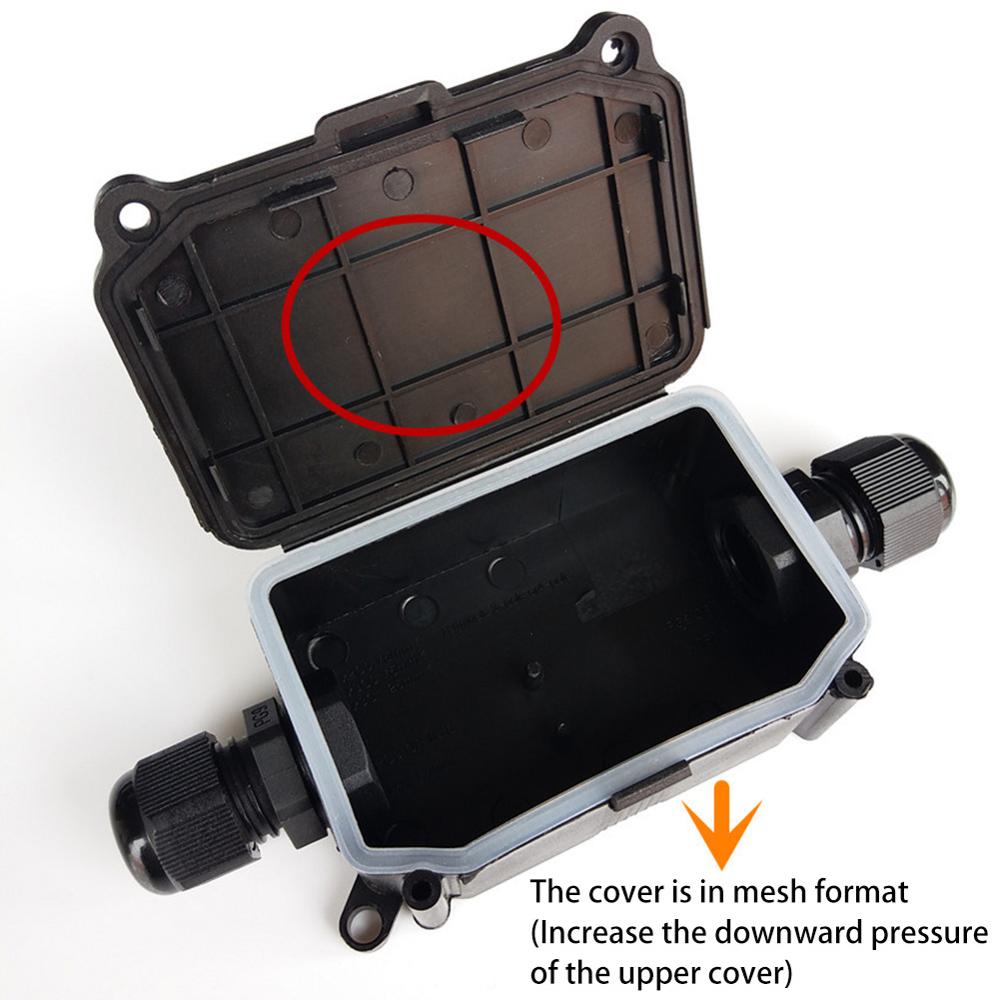 IP66 Two-way Waterproof Junction Box Waterproof Cable Box Outdoor Waterproof Junction Box