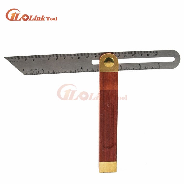 Sliding Portractor Craftsman Sliding T Bevel Square Gauge Protractor Angle Transfer Tool With Wooden handle For Accurate Angles: Default Title