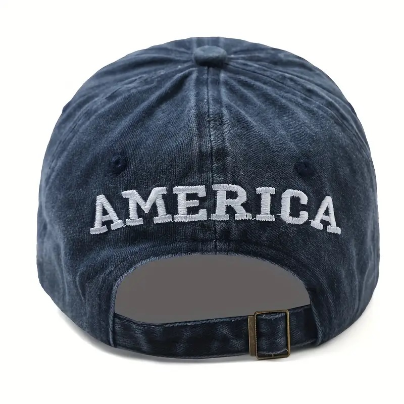 USA Flag Embroidery Baseball Cap Washed Distressed Sports Hat Adjustable Sunscreen Dad Hats For Women Men