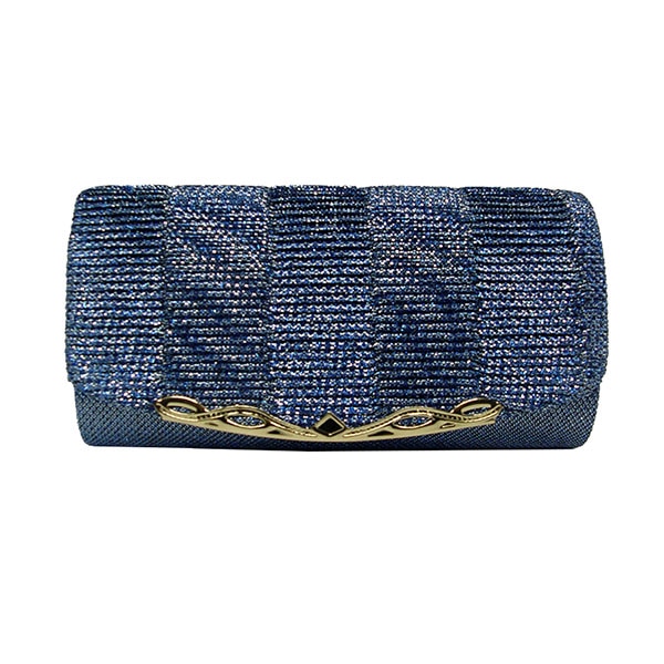 2022 Shiny Vrouwen Avondtasje Mode Bruiloft Meisje Koppelingen Met Ketting Luxe Glitter Party Bridal Dames Handtassen Bolsa Mujer: Blauw