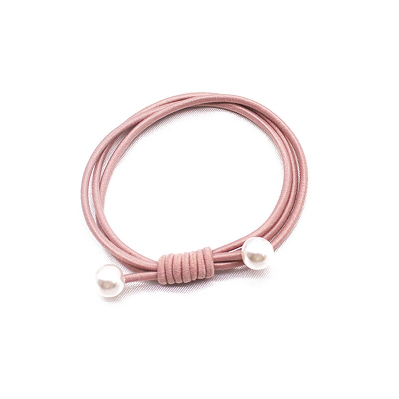 Women Girls Colorful All Pearls Elastic Hair Bands Sweet Hair Ornament Headband Scrunchie Hair Accessories: A5
