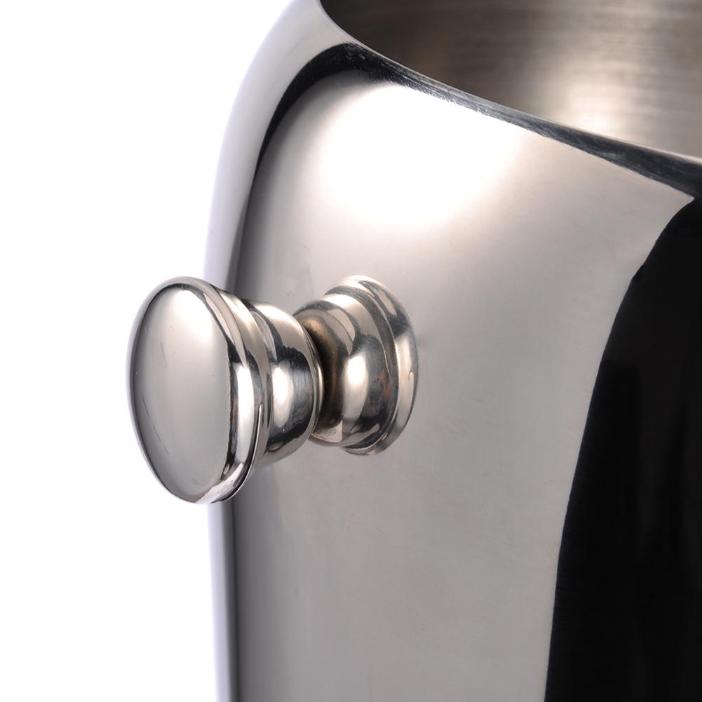 1L Stainless Steel Ice Bucket Bar Red Wine Ice Barrel Beer Keg With Lid Handle For Wine Champagne Bar KTVs