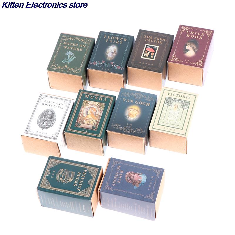 100 Stks/doos Europese Retro Kraftpapier Scrapbooking/Card Making/Journaling Project Diy Dagboek Decoratie Kaarten