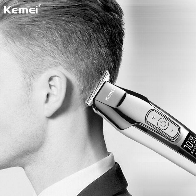 Kemei Tondeuse Baard Trimmer Mannen Tondeuse Lcd Digitale Display Cordless Kapsel Elektrische Scheerapparaat 5