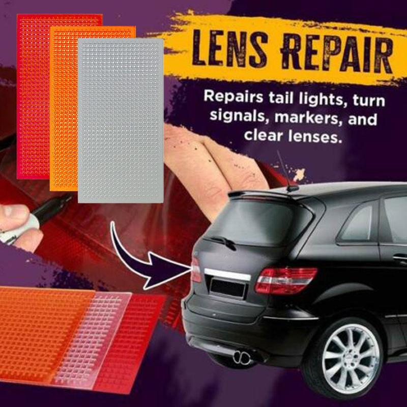 Car lens repair kit car tail light repair film high strength red lens film stickers car