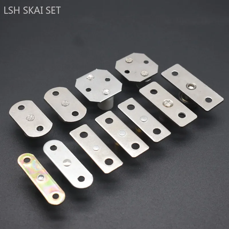 2pcs Sliding Door Rail System Wheels Shower Door Rollers Silent Guide Pulley Limiter Household Door Hardware Accessories