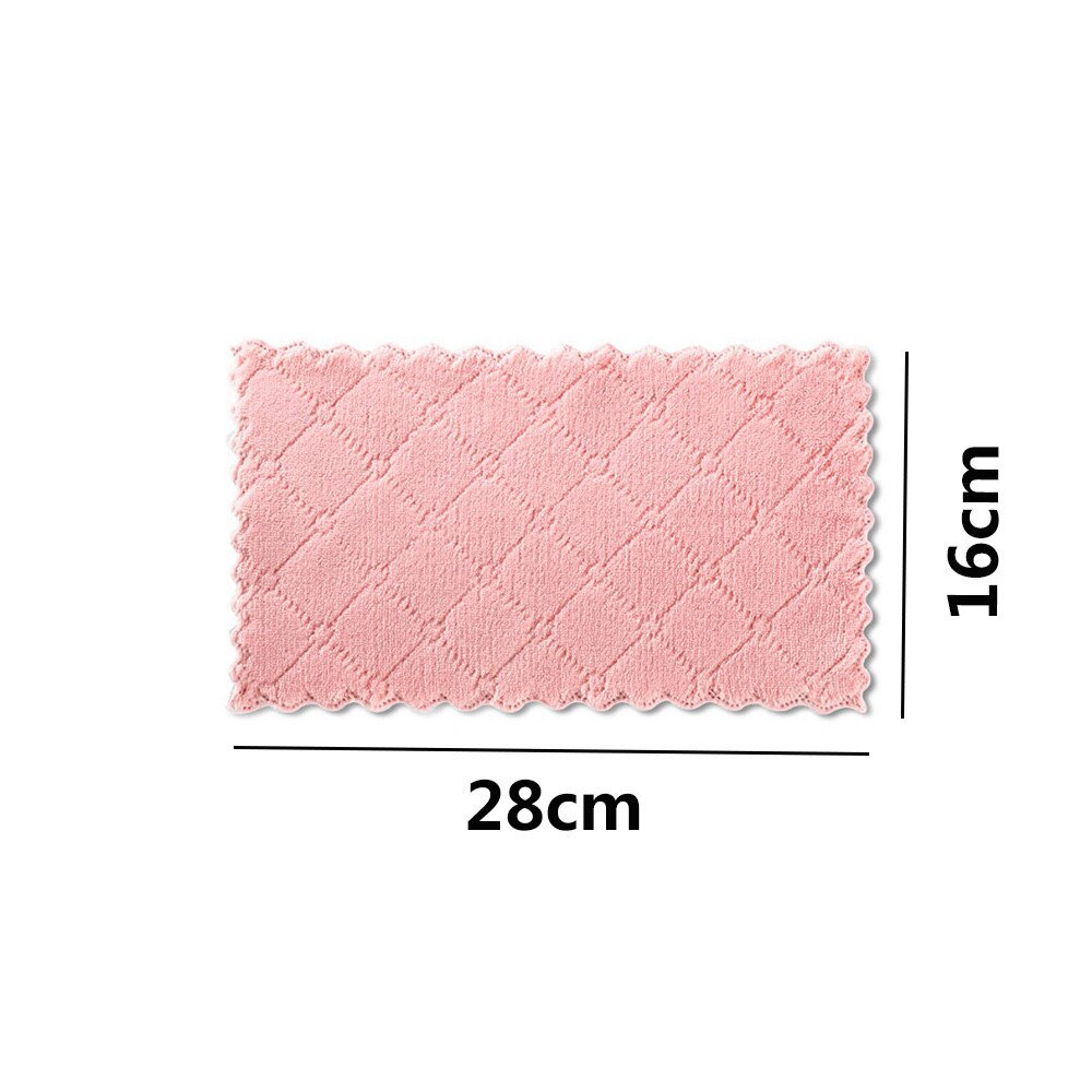 5pcs Rag Cleaning Cloth For Washing Dishs Kitchen Supplies Kitchen Double Side Absorbent Dishcloth Special Soft Kitchen Tool