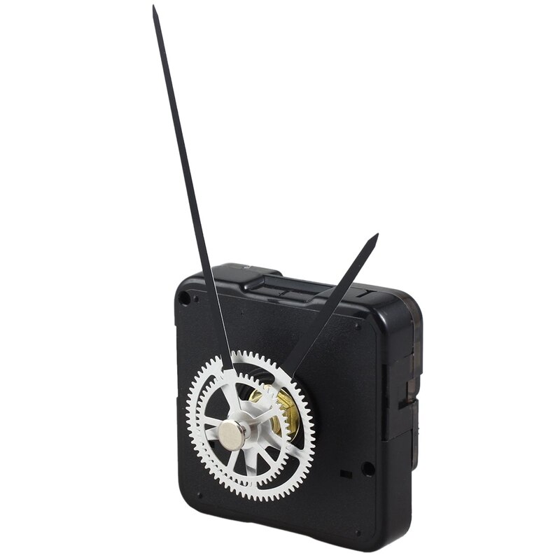 Grote Pointer Diy Klok Plastic + Metalen Textuur Creatieve Gear Wandklok Retro Wandklok Beweging Accessoires Zilver