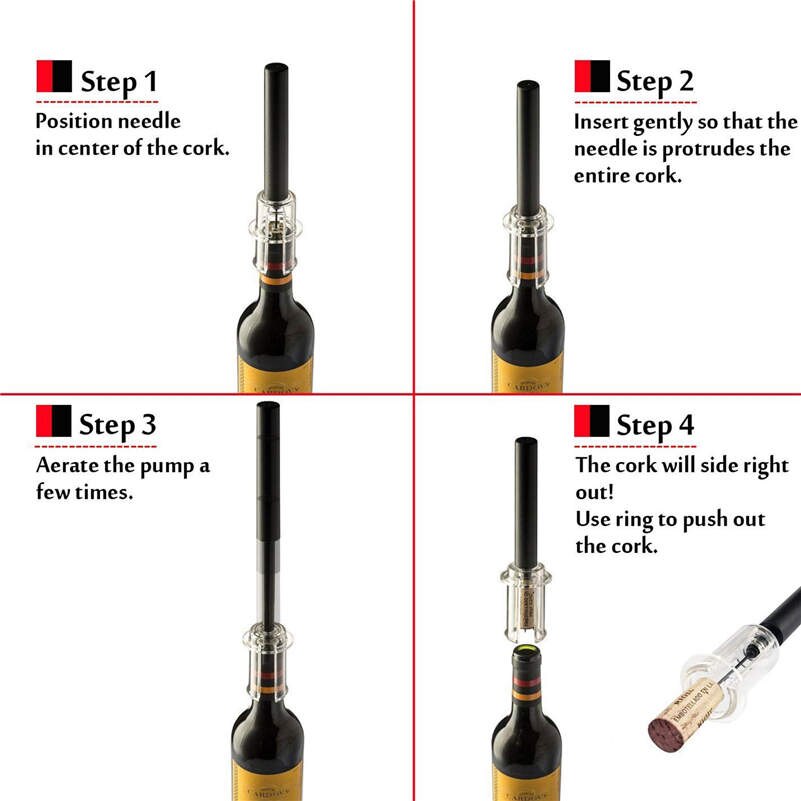 Bottle Rocket 4 Piece With Box - Wine Opener Set