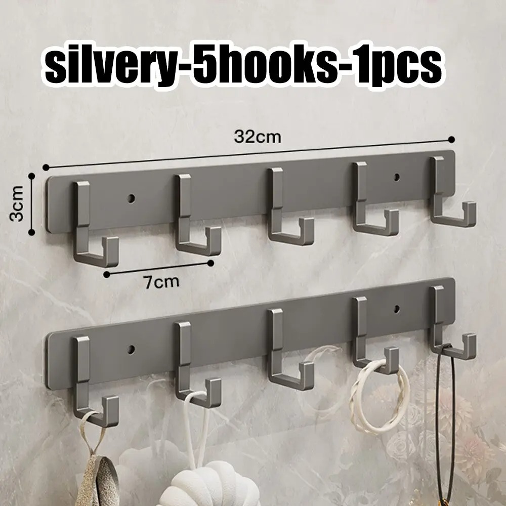 Perchero sin perforaciones, gancho de pared adhesivo, colgador de ropa de pared, ganchos colgantes, Mural de ganchillo, accesorios de baño, Hardware: Verde