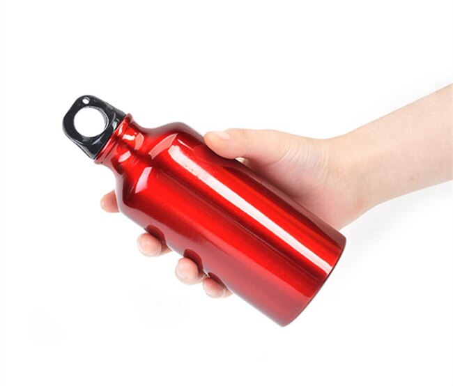 400 ml draussen Sport Wasser Wasserkocher tragbar Aluminium Single Schicht kalt Wasser Tasse Männer Frauen Reiten Wandern Camping Wasser Flasche: rot