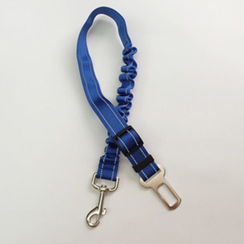 Autogordel voor huisdieren, intrekbare en verstelbare reflecterende elastische trekkoord voor honden, autogordel voor huisdieren, huisdierbenodigdheden: Blauw