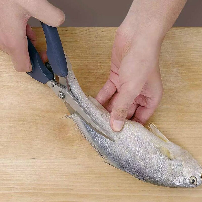 Acier inoxydable ciseaux de cuisine multi-usages cisailles outil pour poulet volaille poisson viande légumes herbes BBQ à ciseaux