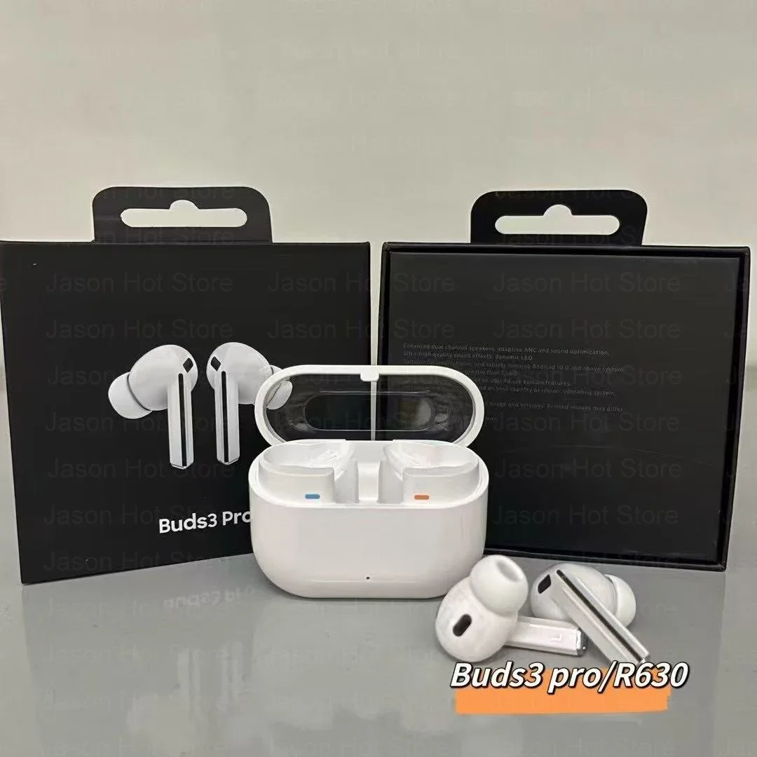 Galaxy buds 3 pro bluetooth-ørepropper med ladeetui ørepropper med minneskum trådløse bluetooth-headset oppslukende hodetelefoner: Hvit