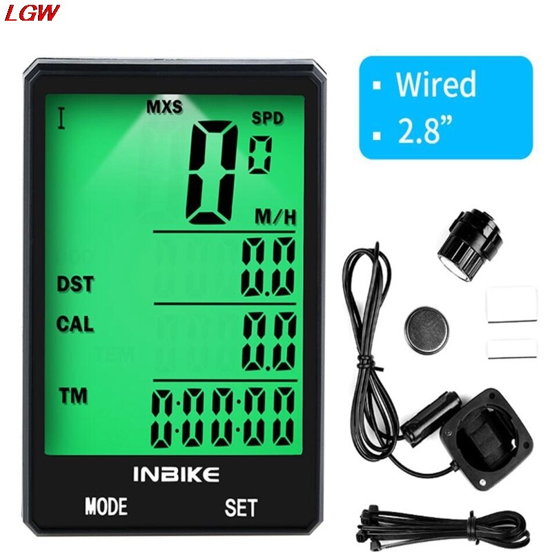 Compteur Vélo Sans Fil étanche IPX7 BOOTEEK - Vitesse, Distance, Chronomètre, Rétroéclairage - Arrêt/démarrage Auto