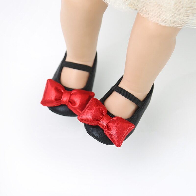 Spring Princess Children Toddler Kids Baby Girl Butterfly Knot Wedding Party Red Casual Shoes: F / 12