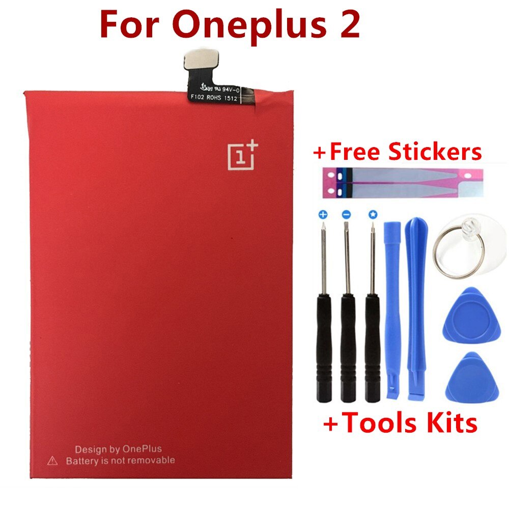 100% オリジナル交換用バッテリー 1 1 + 1 プラスoneplus oneplus 2 3 1 プラス 3 3t 5 5t品質リチウムイオン電池: For Oneplus 2