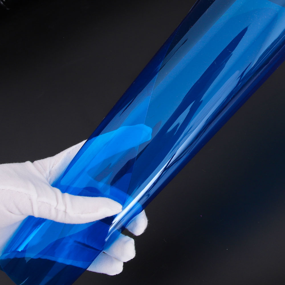 Diy-pvc-folie, transparent, farbig, größe 300*200mm , dicke 0.3mm, 3 stück/packung: Blau