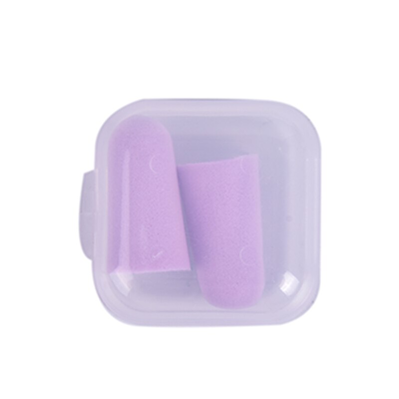 1/2/5/10pair Foam Ear Plugs Sound insulation ear protection Earplugs anti-noise sleeping plugs soft noise reduction: 1box purple