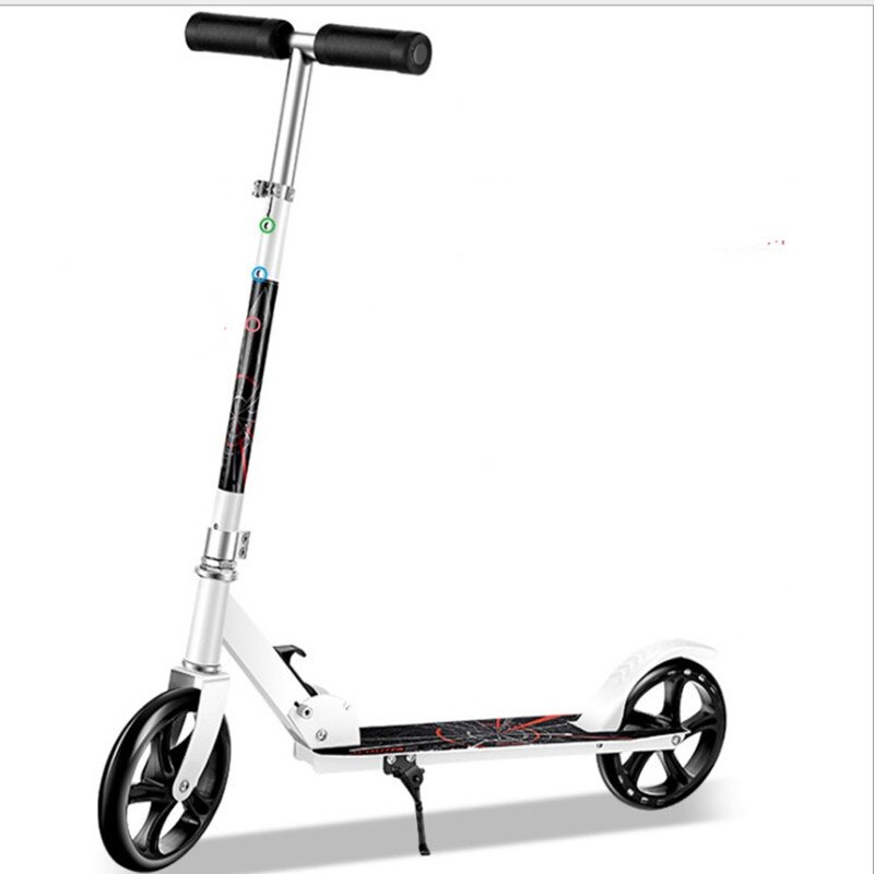Kinder Jugendlichen Erwachsene Roller Zwei Räder Zwei Räder 2 Faltbare Stadt Arbeit Campus Mobilität Roller: WHITE