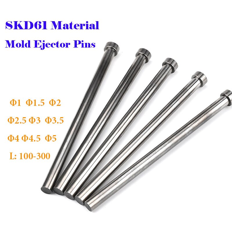Injection Mould Spare Parts Straight Ejector Pin SKD61 Mould Thimble