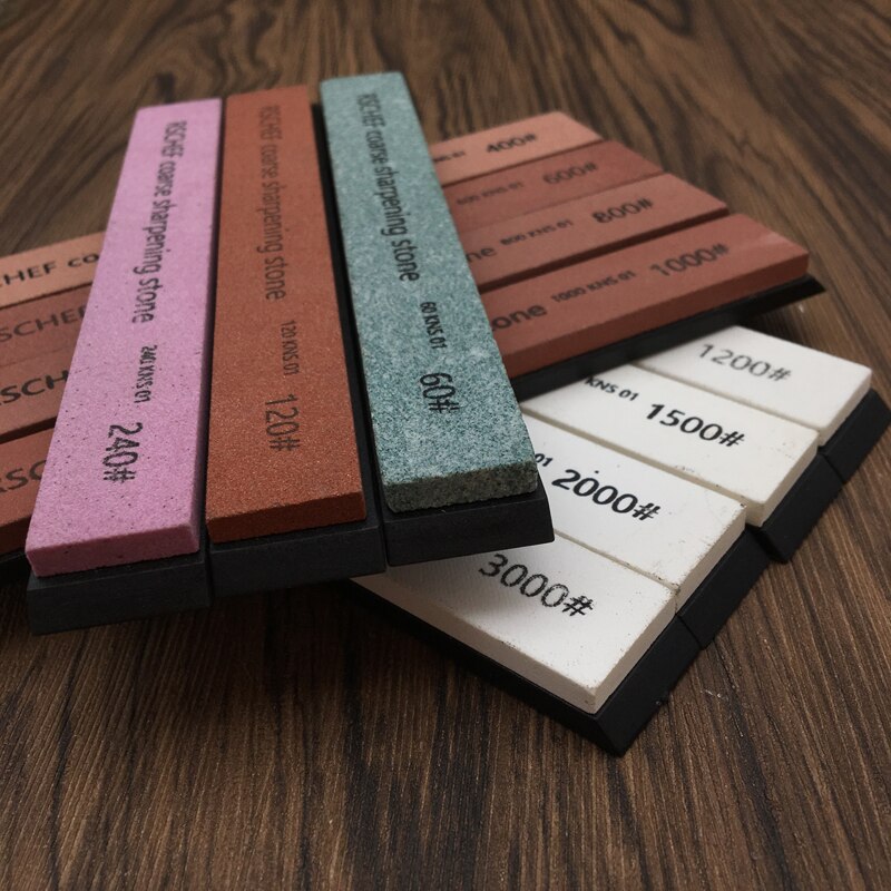 1/2/3/4Pcs fixed knife sharpener Angle sharpener white alundum 240 400 600 1000# Kitchen tools sharpening system