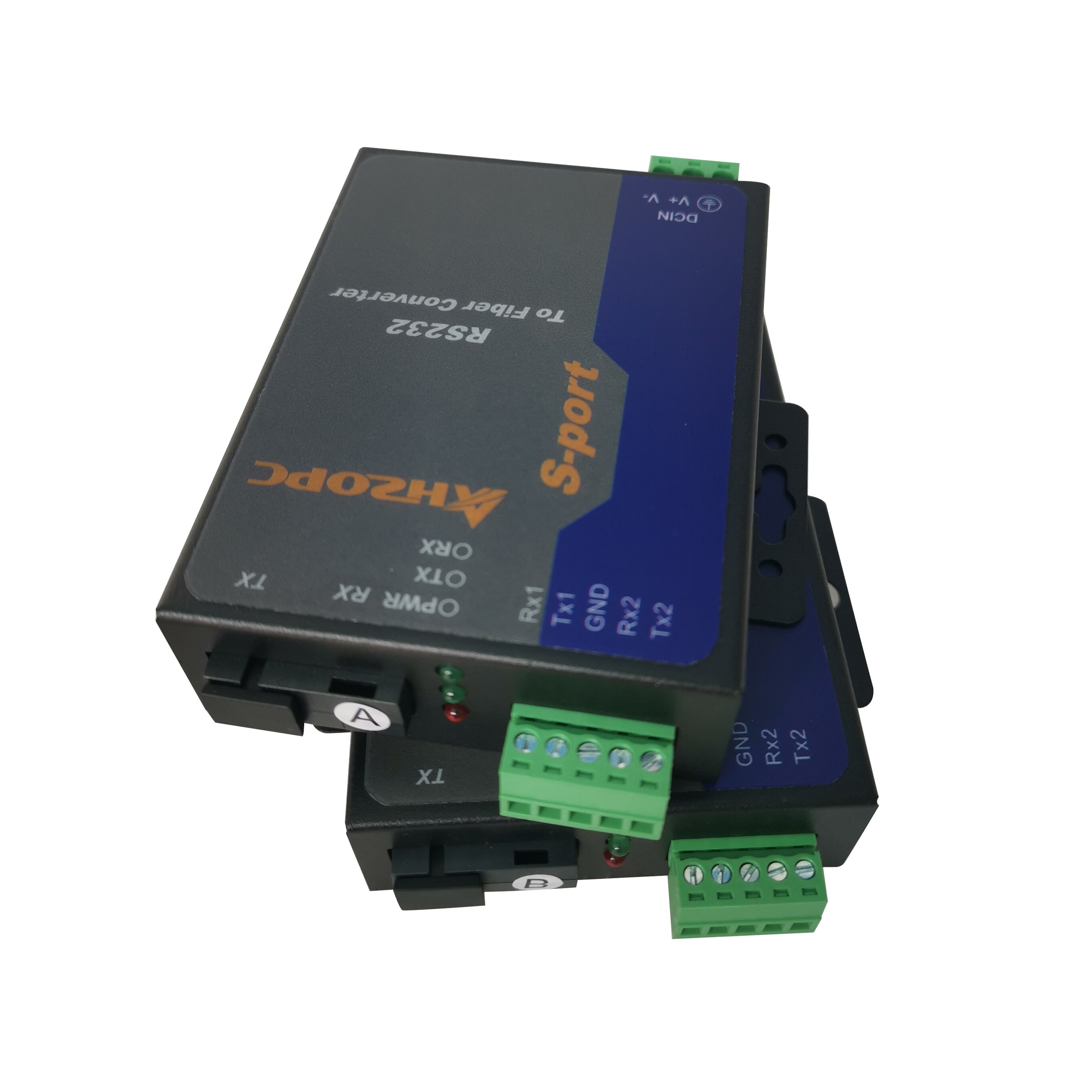 Industrial Grade RS232 Fiber Converter Optical Transceiver Fiber Optical Transceiver 2 Channel RS232 Optical Cat SC Single Fiber