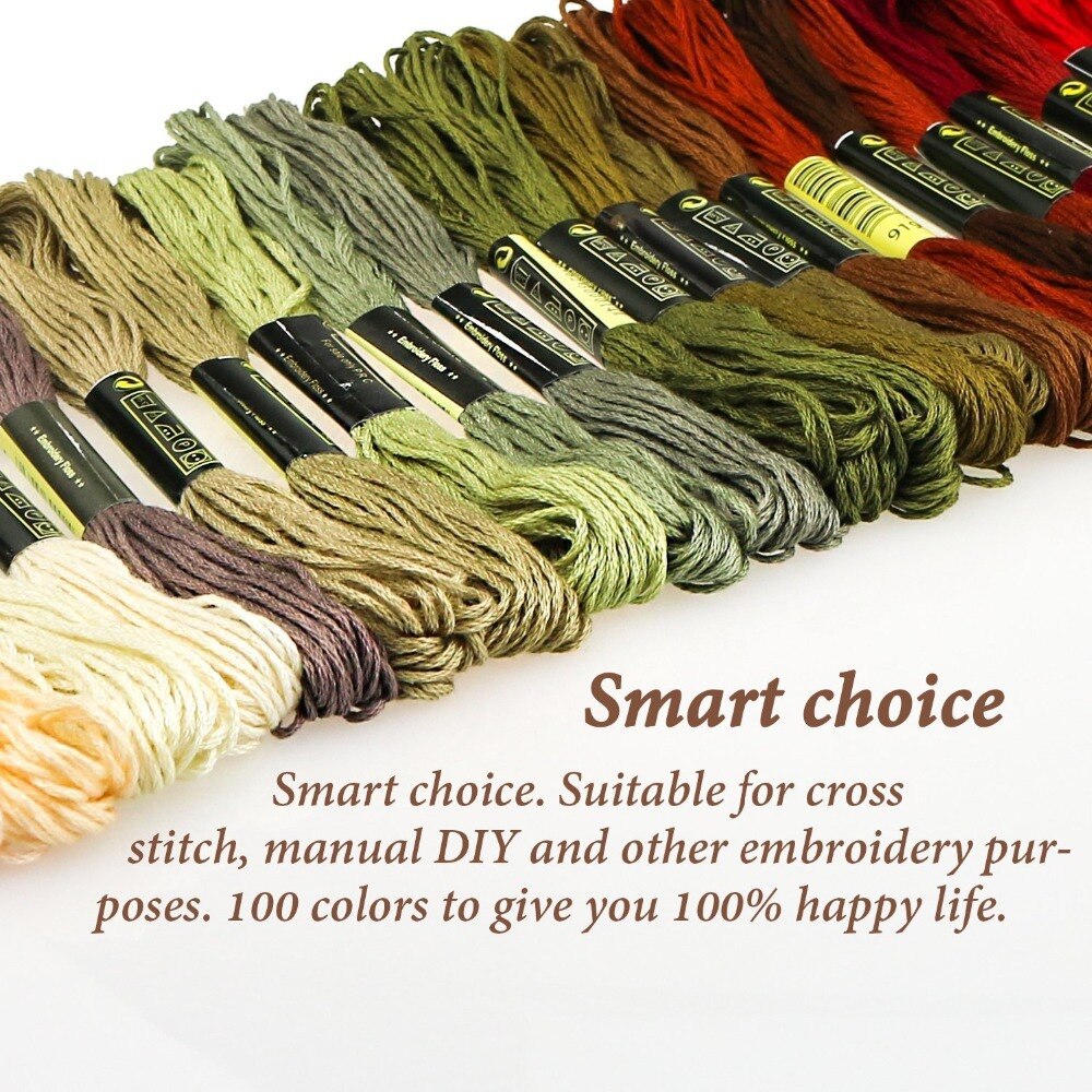 24/36/50 pcs Random Color embroidery DIY Silk Line Branch Threads Similar Thread Floss Skein Cross Stitch Thread
